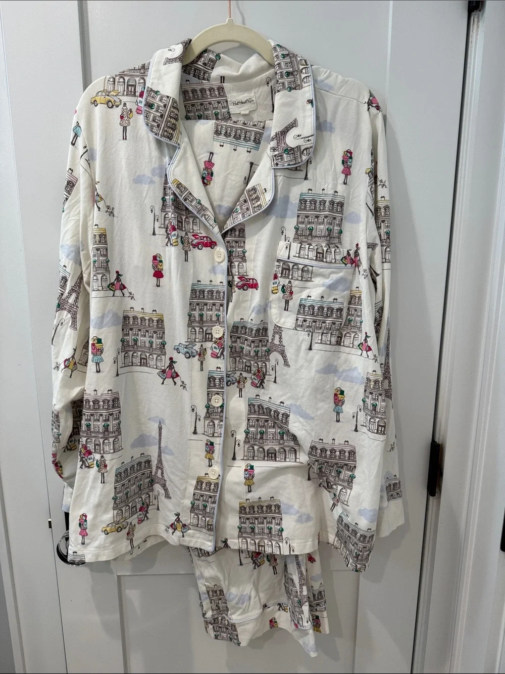 BedHead White Paris Print Women's Pajama Set